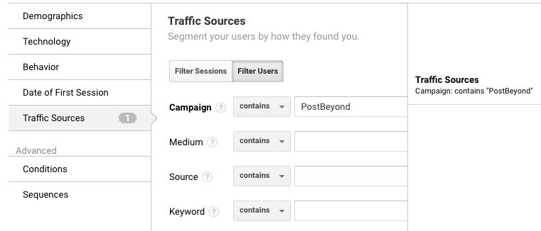 Segment Creation