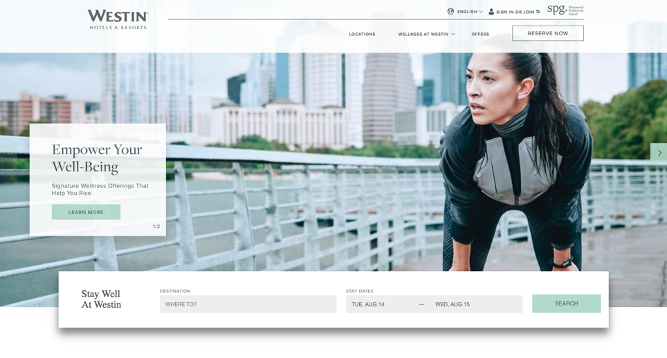 Westin Homepage