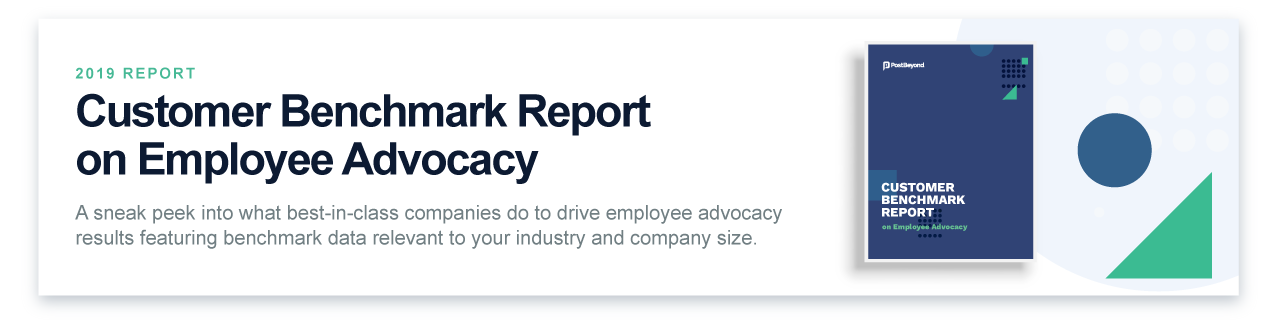 Customer benchmark report on employee advocacy