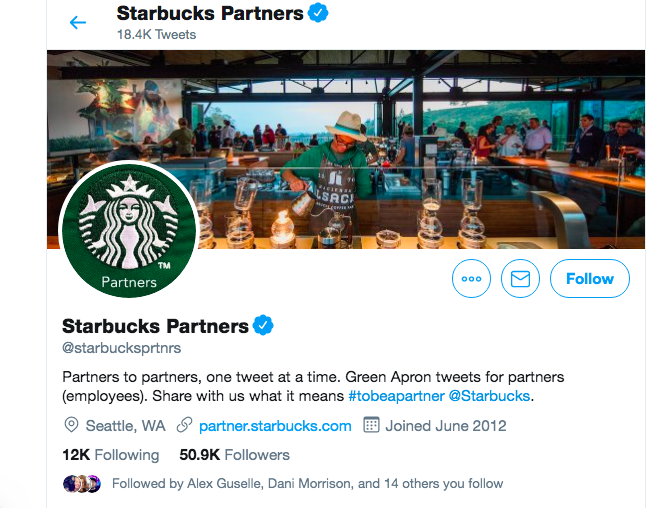 Starbucks EGC Partner Twitter