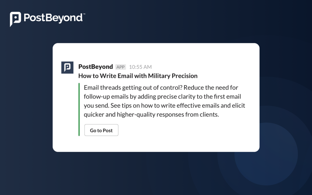 PostBeyond Slack App