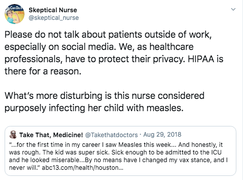 Nurse Twitter post 