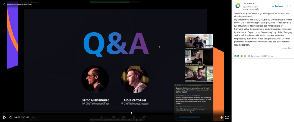 LinkedIn Live with Dynatrace