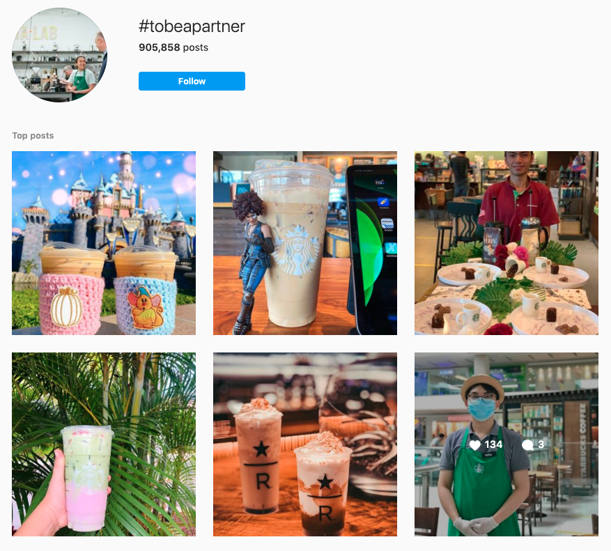 Starbucks Instagram partners post