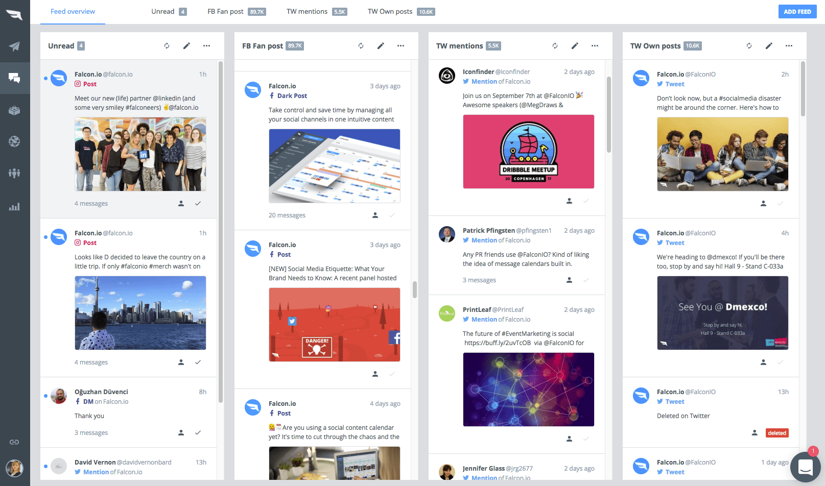 Falcon.io social media listening