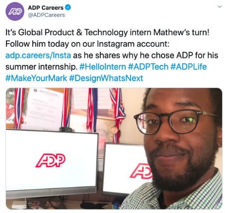 ADP Careers post on Twitter