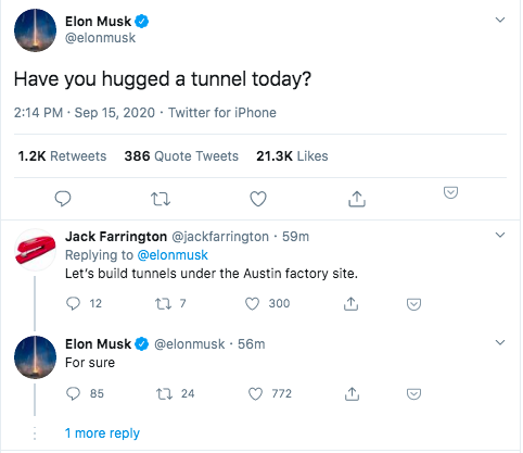 Elon Musk on social media