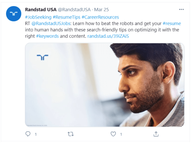 Randstad example of employee advocacy