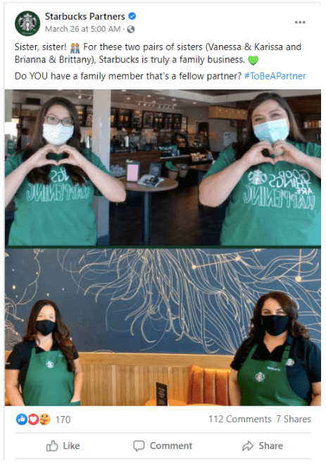 Starbucks example of employee advocacy