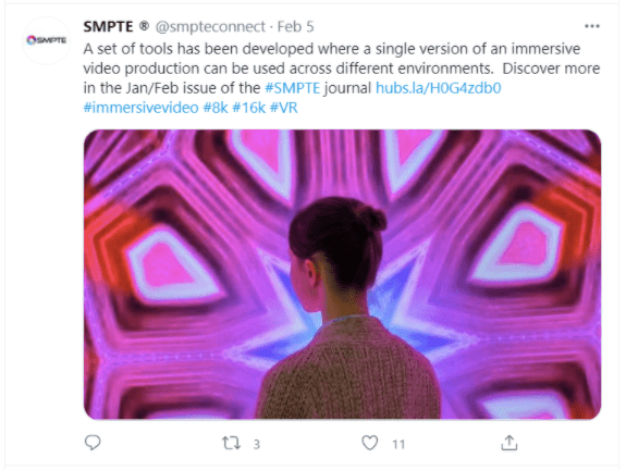 SMPTE social media post