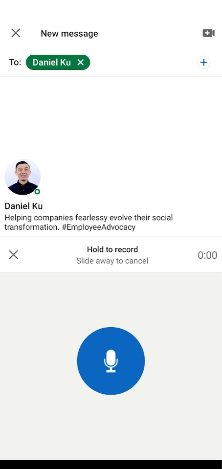 using voice on LinkedIn